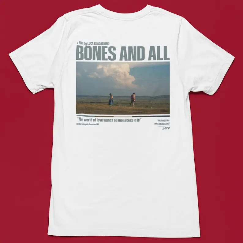 Bones and all tshirt, high quality, Timothee Chalamet, Indie shirt, gift for him, gift for her, aesthetic tee, halloween shirt,