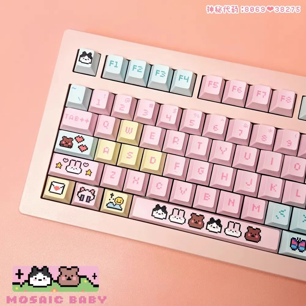 Imagem -03 - Kilo Studio Mosaicbaby Keycaps Teclado Mecânico Chaves Pbt Pixel Personalizado Acessórios