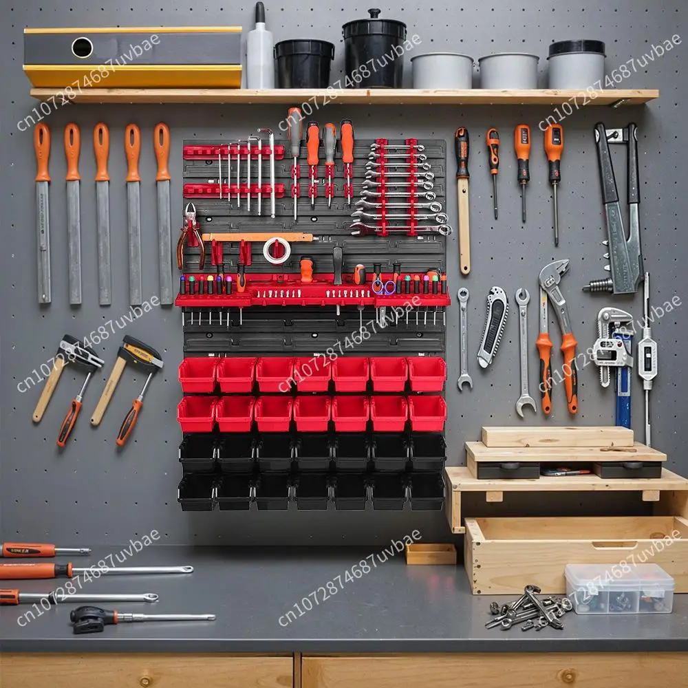 Picture 3: Tools Wall Storage Shelf Storage System 28 Stacking Boxes Extra Strong Wall Plate Multi-Function for Wrench Screwdriver