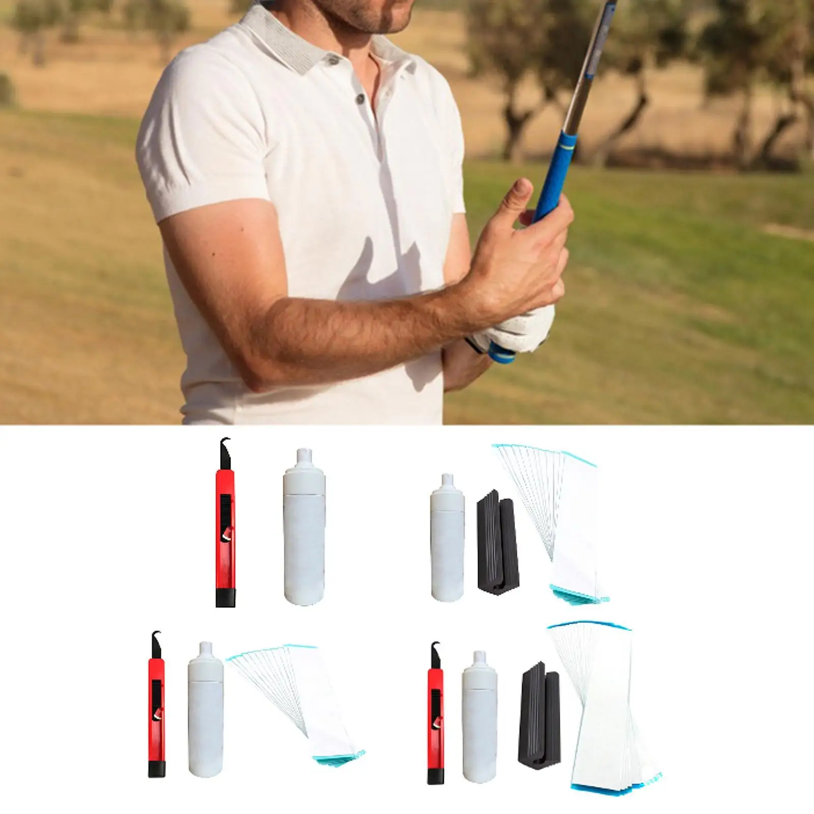 Golf Grip Kits Doppelseitige Band Griffe Entfernung Zubehör Regrip Werkzeuge Tragbare Golf Club Grip Ersetzen Golf Club Grip Spray