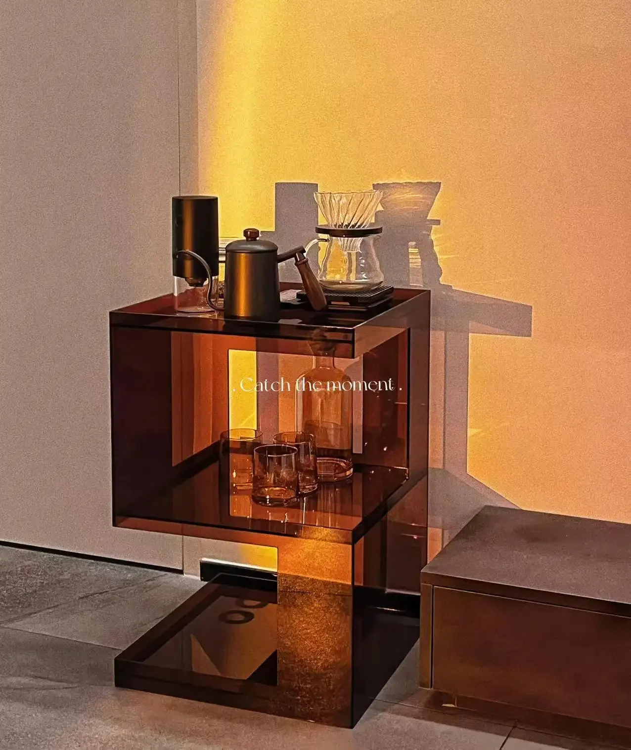 Minimalist Nightstands Acrylic Design Sofa End Tables Transparent Coffee Table Mobile Luxury Table De Chevet Home Furniture