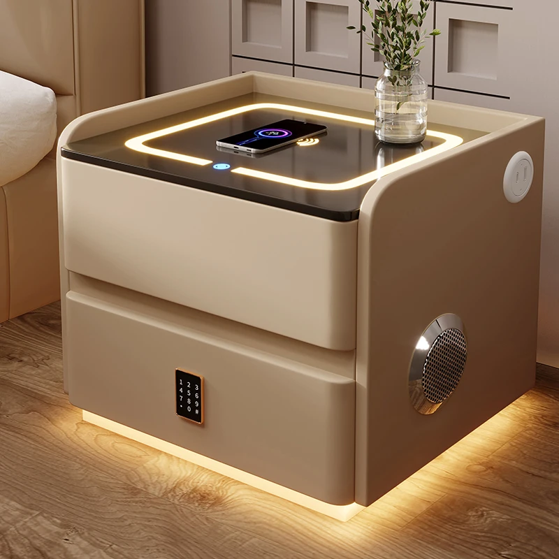 

Useful Corner Interior Bedside Table Comfortable Modern Bedside Table Smart Nightstand Mesita De Noche Dormitorio Home Furniture