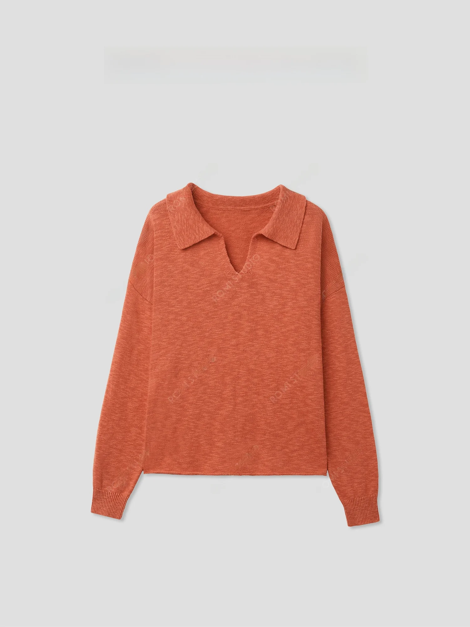 

Romance Studio Lazy Free Mixed Linen Bamboo Rayon Long Sve V-Ne Women's T-irt Comfortable Loose Fit Autumn Wear