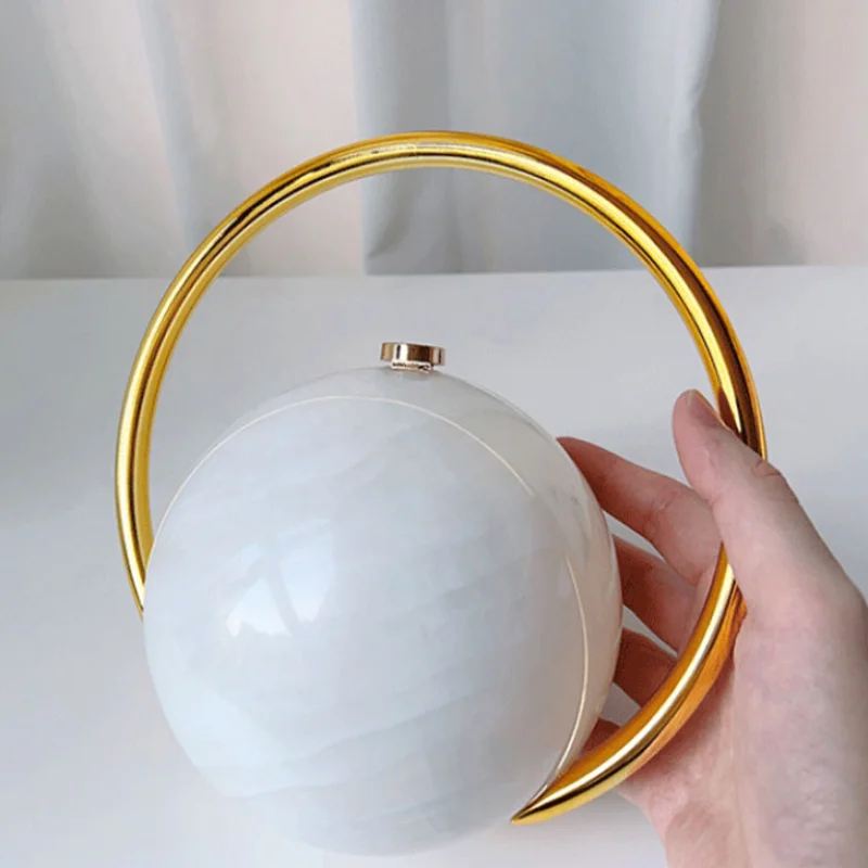 

Ladies Round Ball Acrylic Mini Handbag Designer Fashion Bag Party Purse Light Luxury Wallet Leisure Wedding Evening Underarm Bag