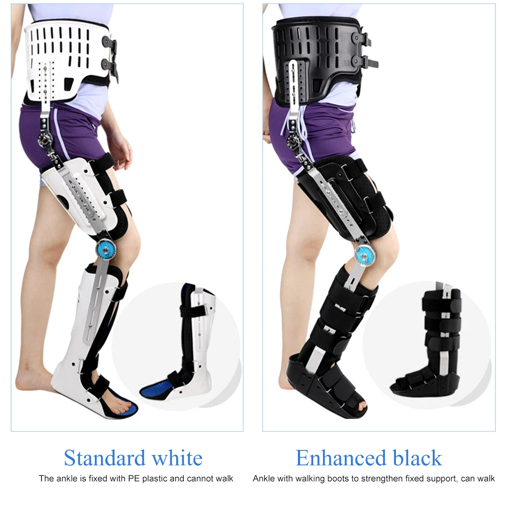 Adult adjustable hip joint fixation brace for hip joint injury and post-replacement fixation