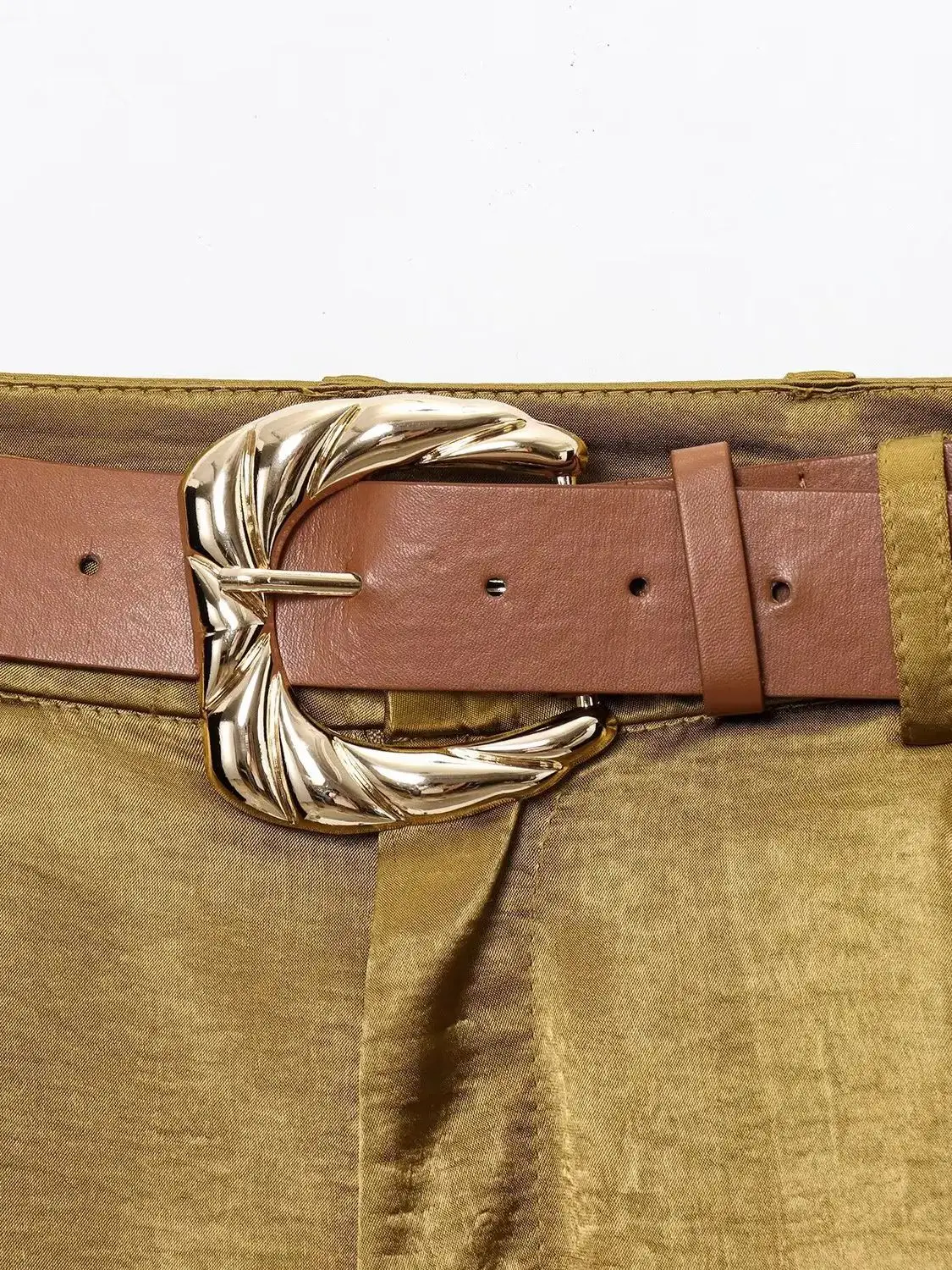 2025 Autumn Women's Vintage Designer Smooth Soft Satin Pants with Belt Lady Elegant High Waist Loose Wide Leg Straight Trousers