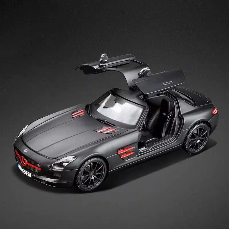 In Stock Maisto 1:18 Mercedes Benz SLS AMG Alloy Miniature Diecast Model Benz Sports Car Alloy Luxury Vehicle Toys Car Kids Gift