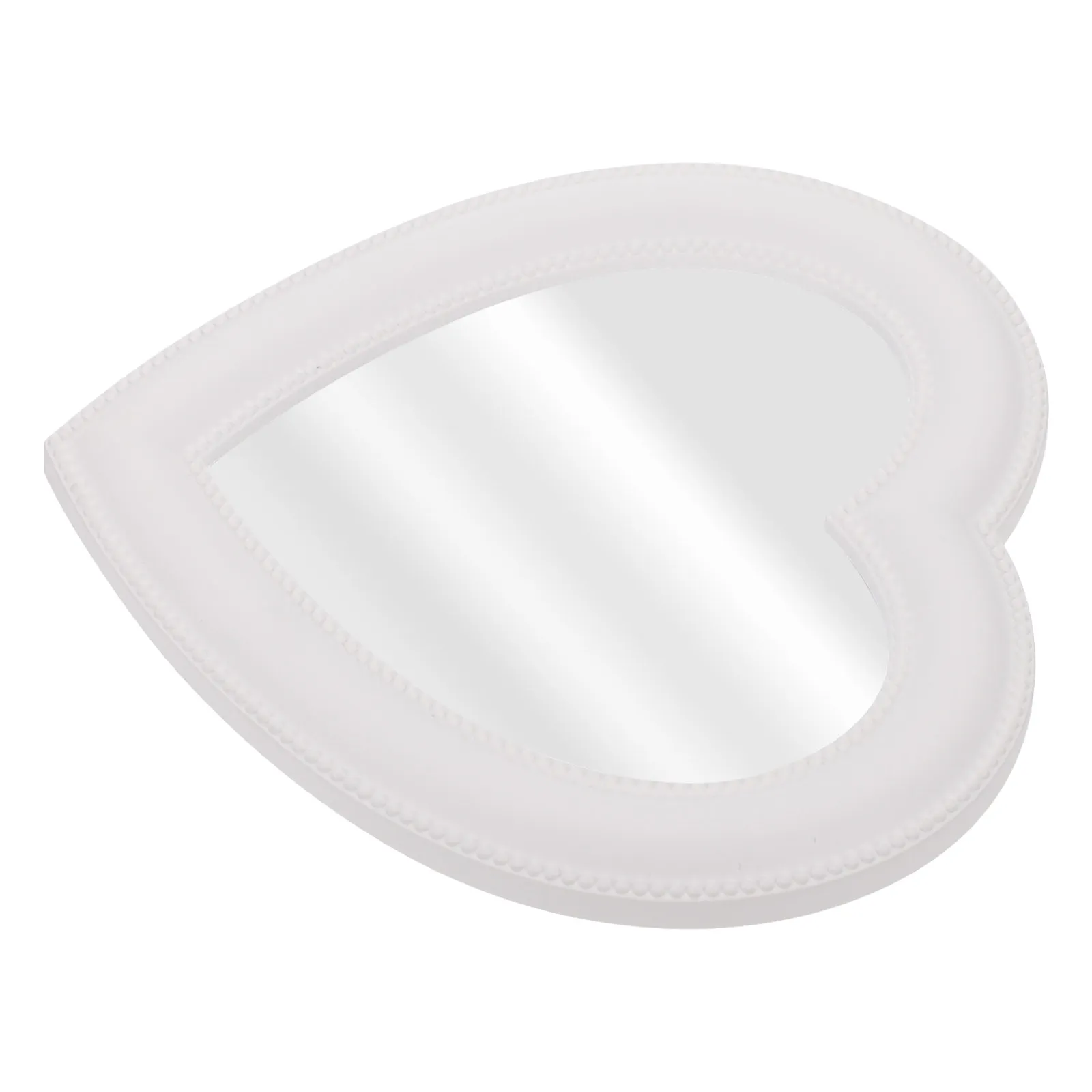 

1 шт. креативное зеркало для макияжа в форме сердца, высококачественное, без искажений, элегантное исполнение, двойное назначение: настенное и настольное.