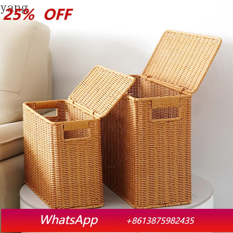 

CX household gap magazine basket imitation rattan weaving storage box corner sofa corner storage