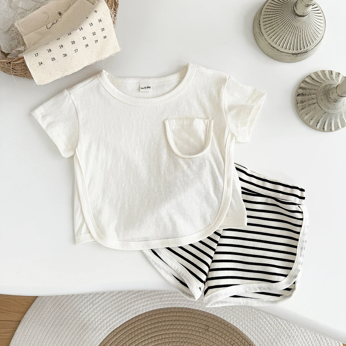 Baby Boy Korean Version Summer Short Sleeved Set Children Outfit Baby Casual Thin Shorts
