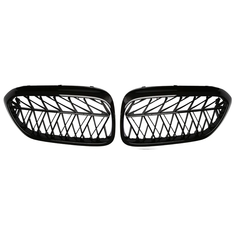 

Car Front Grille Kidney Grill Slat For BMW 5 Series G30 G31 G38 F90 M5 2018 2019 Gloss Black ABS Plastic