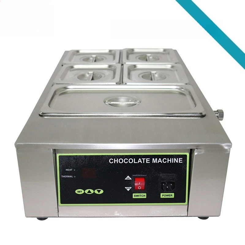 Donut decorative piping machine 5 grid chocolate melting machine
