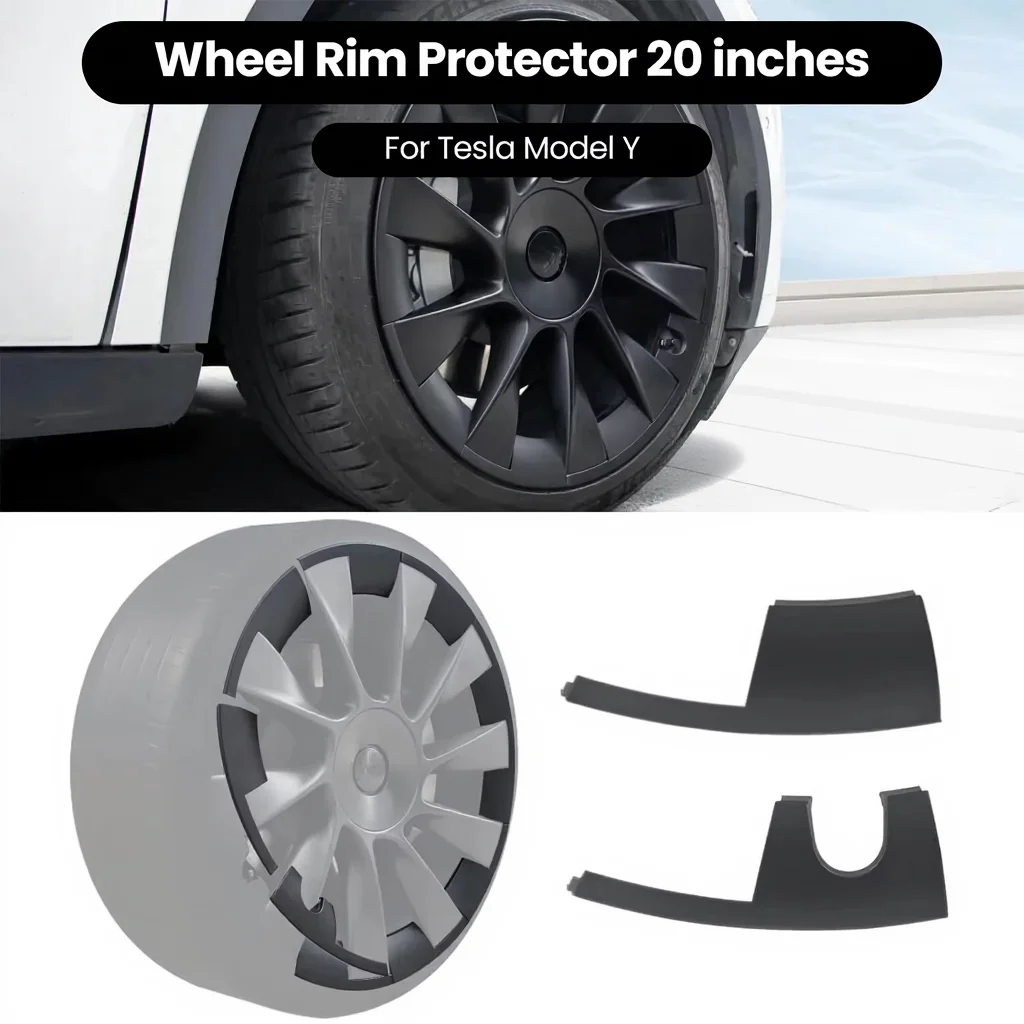 

20 Inch Wheel Cover Rim Patch for Tesla Model Y Wheel Hub Rim Protection Patch Protectors Wheel Guard Covers Accessories ABS