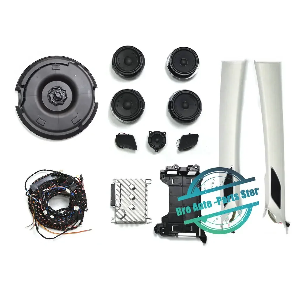 High Profile Car Audio Speaker Subwoofer Set For VW Golf 8 MK8 Coaxial Woofer Tweeter Midrange Air Horn For HA Man