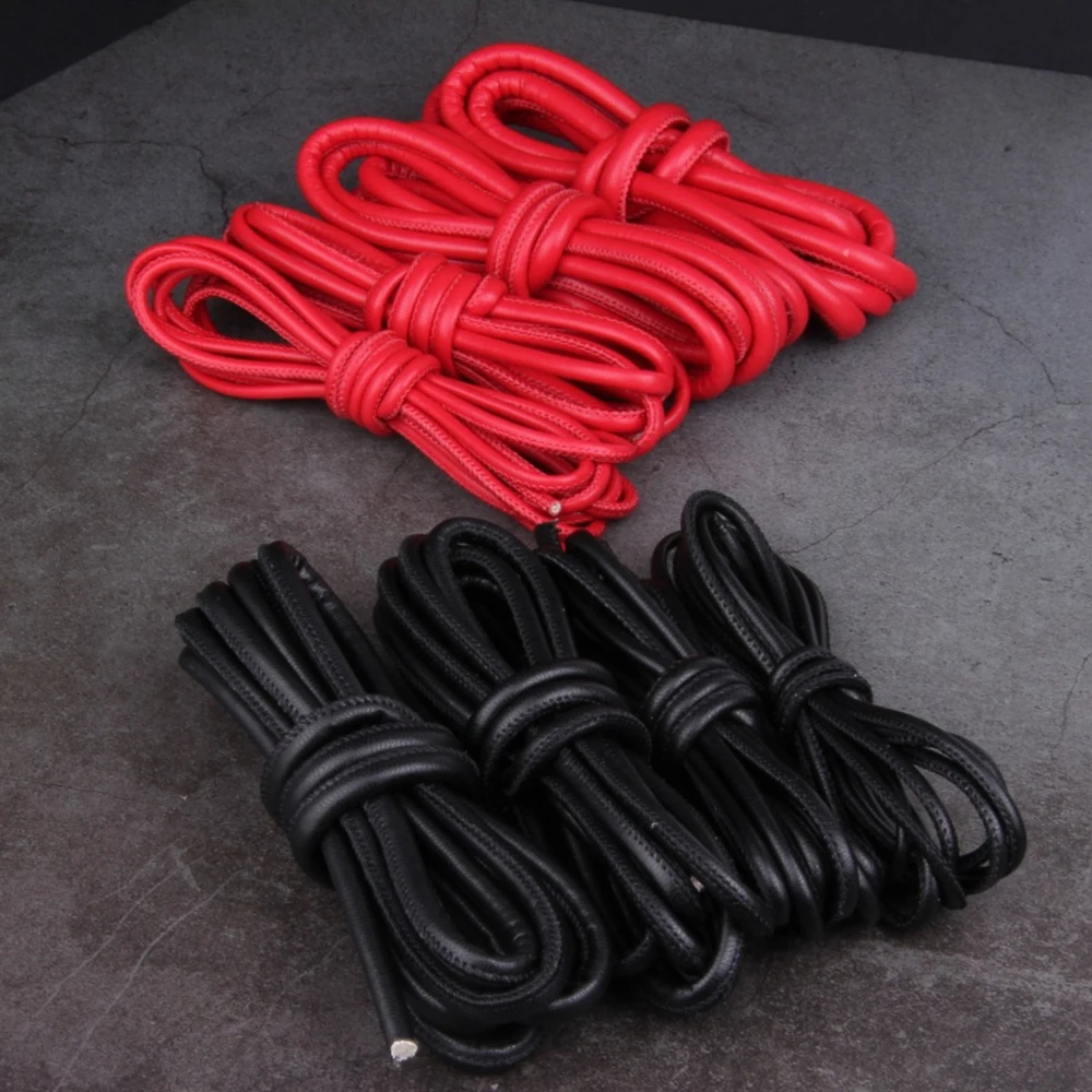 REGELIN  3/4/5/6mm 2meters Colorful Sheepskin Leather Strap Findings Leather Cord String Rope DIY Necklace Bracelet Making