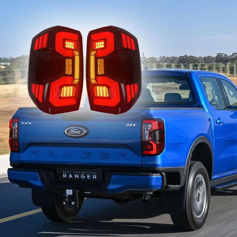 LED Rear Running Lamp + Brake + Reverse + Turn Signal Car LED Taillight Tail Light For Ford Ranger T9 Raptor XLT SPORT Wildtrak