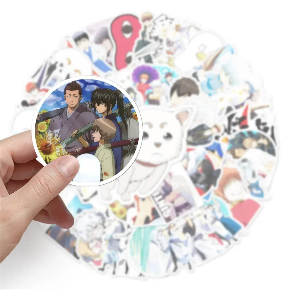 50PCS Gintama Cartoon Japanese Manga Graffiti Sticker Creative Sticker Desk Guitar Computer Waterproof Sticker