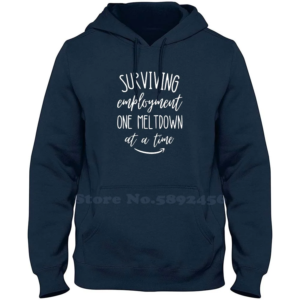 Funny Targe Team Member , Surviving Employment One Meltdown At A Time Long Sleeve Sweatshirt Casual 100% cotton Hoodie