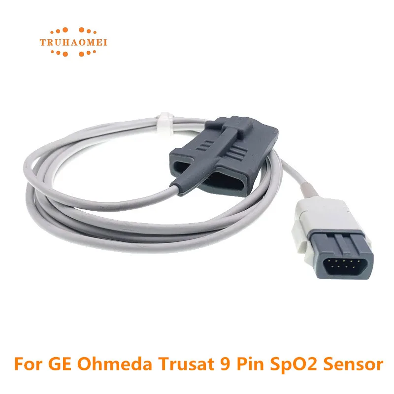 

SpO2 Sensor For GE Ohmeda Trusat 9 Pin Pulse Oximeter All Sizes Adult Child Neonates Type SAO2 Probe OXY-F4-MC OXYTIP TECH