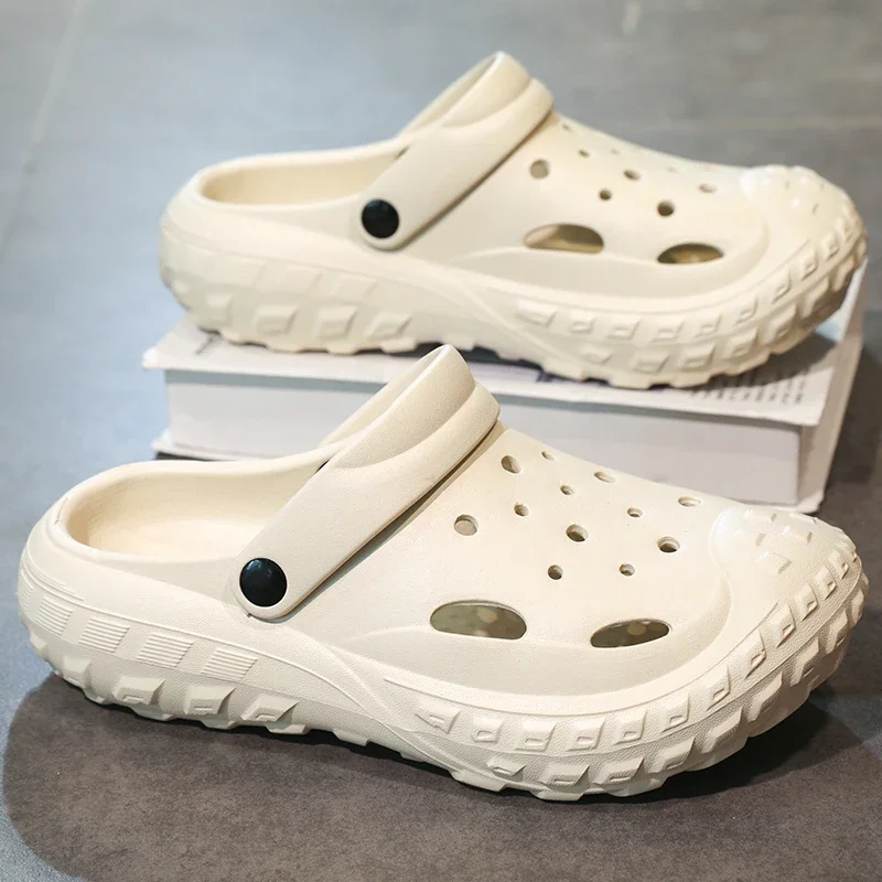 Zomer Mannen Slipper Mode Dikke Zool Klompen Strandklompen Binnenshuis Schoenen Sneaker Antislip Zwarte Sport Sandalen Voor Mannen