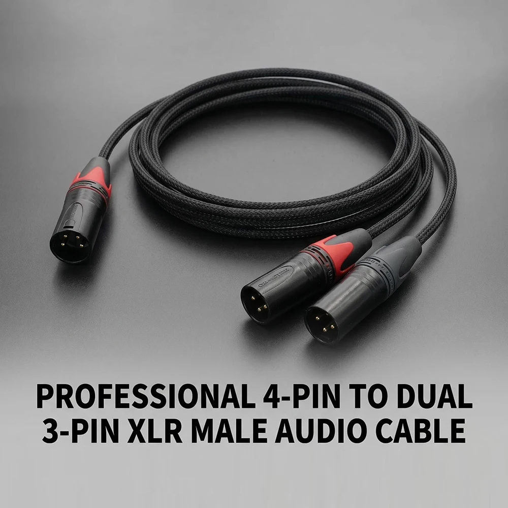

Aouyade Decoder 4-pin balanced XLR to 2-pin 3-pin XLR split 2 XLR monitoring audio cable