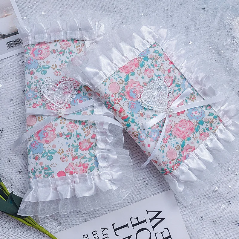 A5/A6/Weeks, giacca da libro in tessuto fatta a mano con copertina regolabile per libro a mano in pizzo e pizzo "Luna Coniglio Rosa", diario, blocco note, ledger