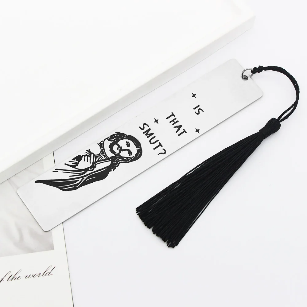 Metal engraçado Bookmark com Tassel, Amante do livro, Humor Espreitando, Presente de aniversário do leitor do marcador do livro de Jesus