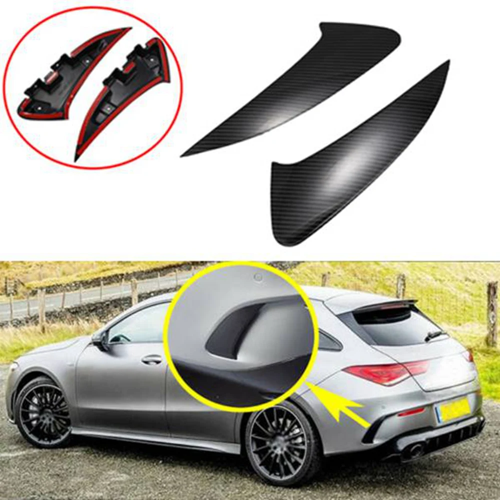 Car Rear Bumper Spoiler Side Wing Canard Trim for - CLA Class C118 CLA200 CLA250 CLA45 2020+