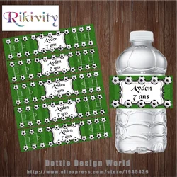 Football Pitch Personalised Water Bottle Labels Wine Candy Wrapper Bag Box Stickers Anniversaire Baby Shower Birthday Decor