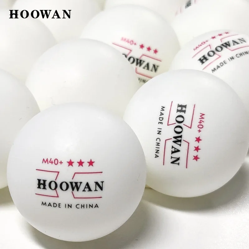 Table Tennis Balls 40+ 3 Star 50pcs Pack ABS Plastics HOOWAN M40+ Ping Pong Ball with Good Roundness