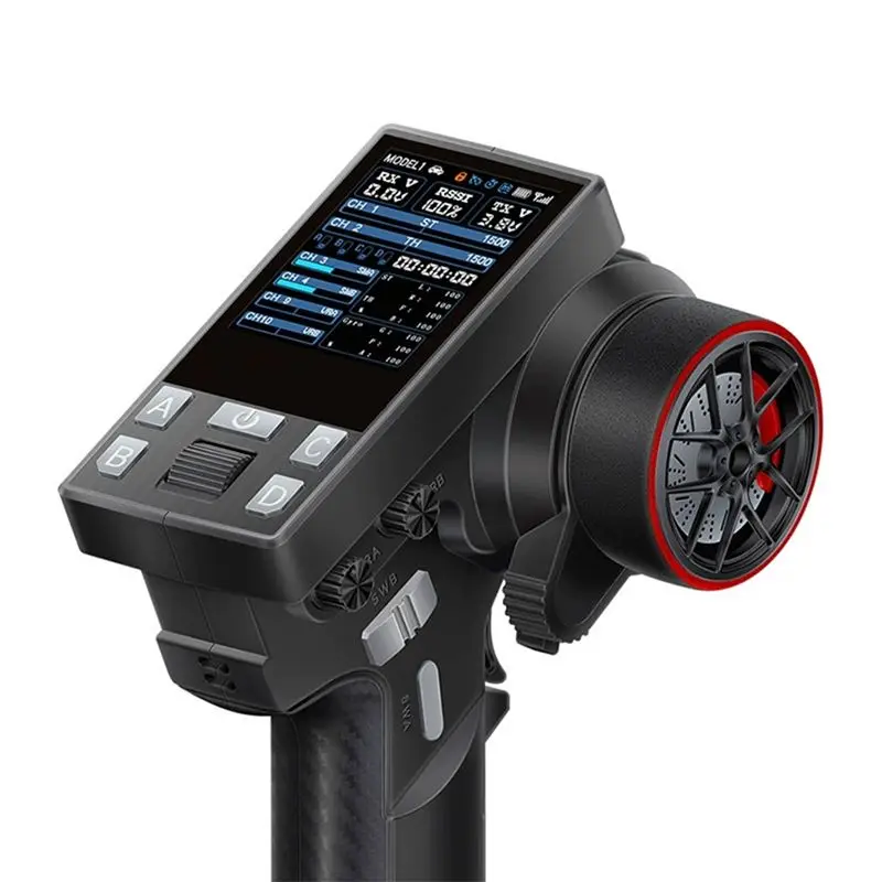 BEDW-2.4G 10-Channel Model Car, Ship And Tank Remote Control CT-10B Color Screen Return F-10A Receiver
