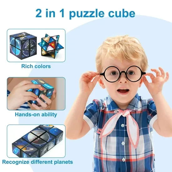 STEM 3D Puzzle Fidget Toy: Creative Learning & Stress Relief for Children, Hand-Eye Coordination Training, Interactive Gift