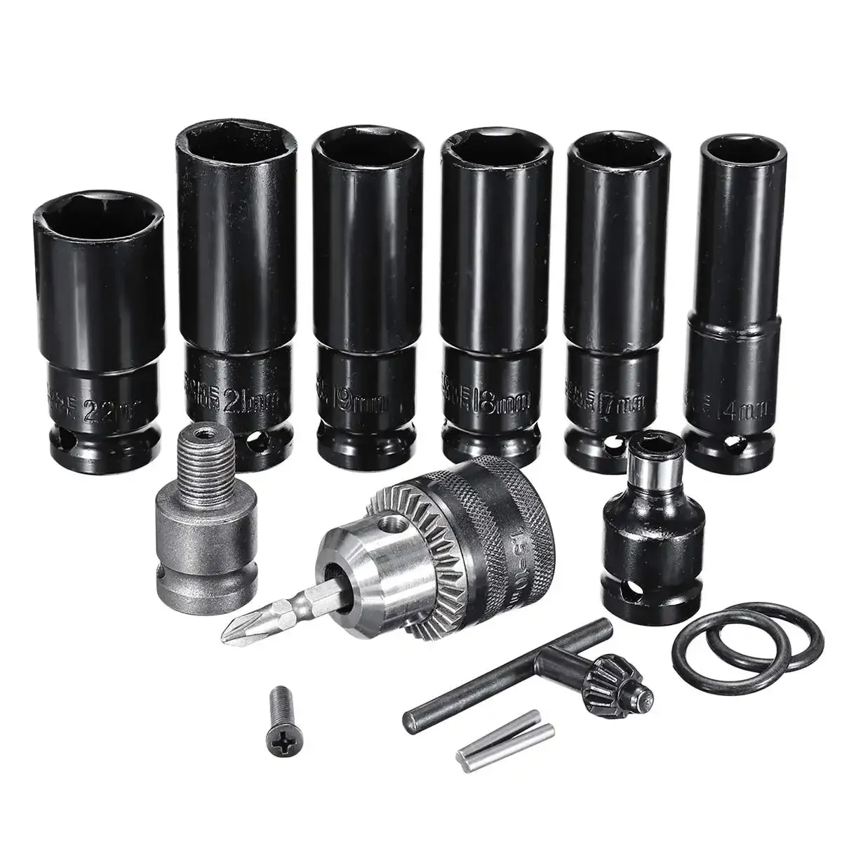 Impact Socket Set Universal Accessories For Electric Impact Wrench Sleeves Batch Head Drill Chuck For Wrench Adapter Hand Tool