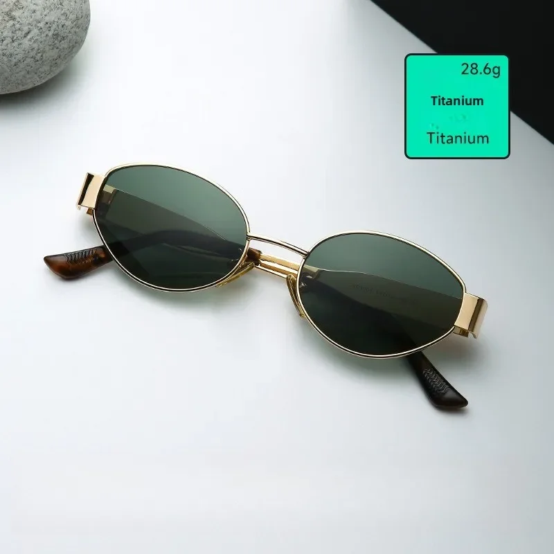 جديد جودة عالية عالية الوضوح أزياء العلامة التجارية مصمم النساء والرجال ريترو بيضاوي الشكل النظارات الشمسية UV400 النظارات الواقية