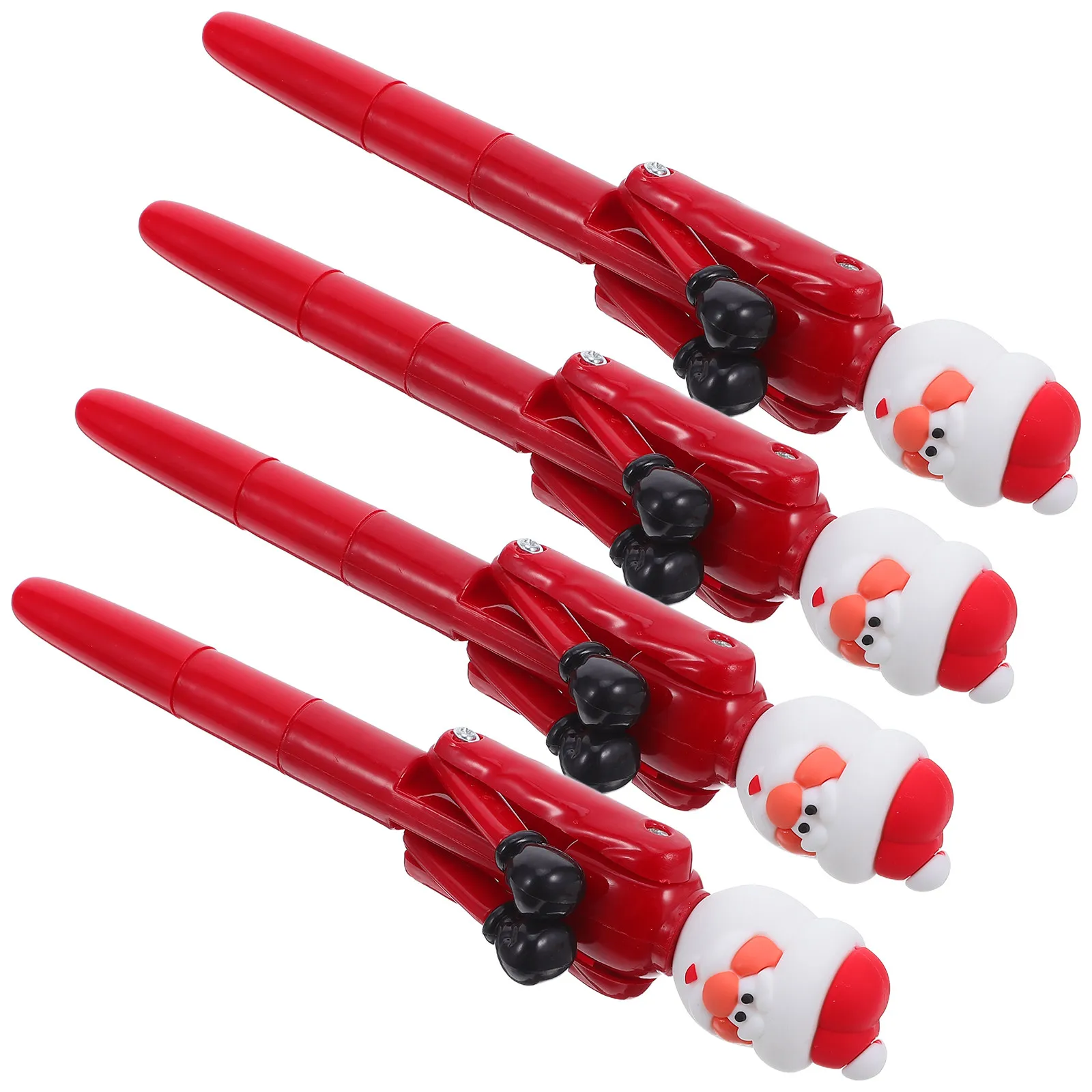 

4Pcs Novelty Boxing Santa Ballpoint Pen Funny Xmas Party Favors Cartoon Writing Supplies School Office Holiday Stocking Fillers