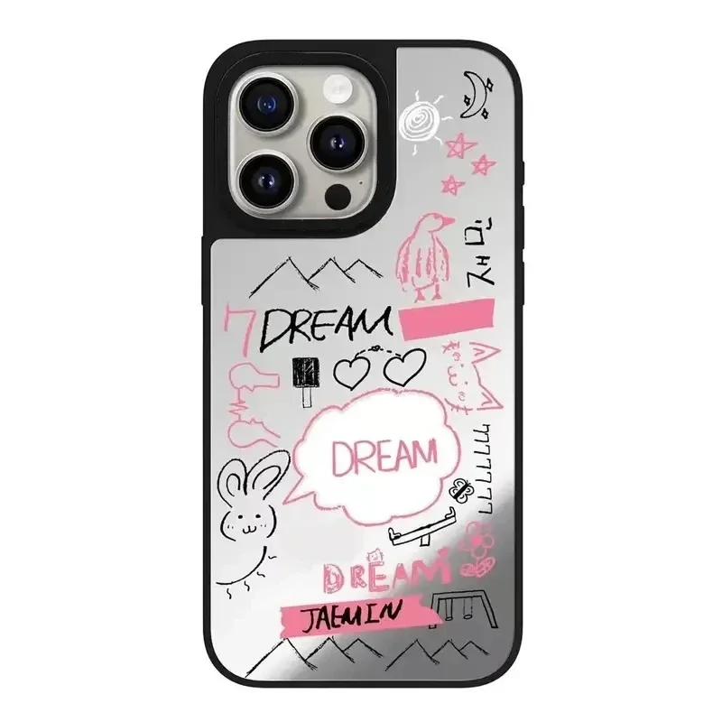 

Silver Mirror Magnetic Korean Dream Pattern iPhone 11 12 13 14 15 Pro Max Protective Case