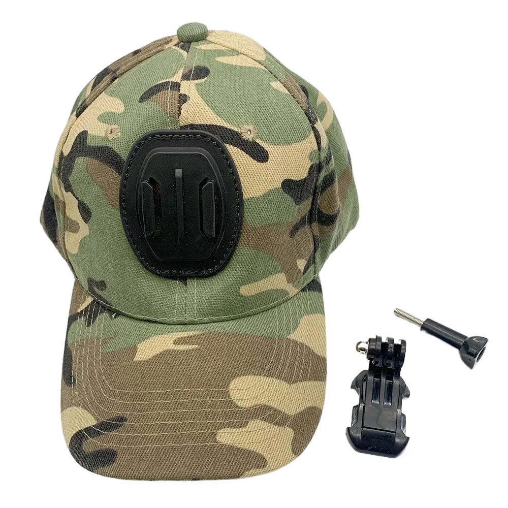 Camouflage Baseball Cap for GoPro Hero 11 10 9 8 7 Xiaomi Sjcam EKEN DJI Action Camera Accessory Outdoor Sports Hat Adjustable