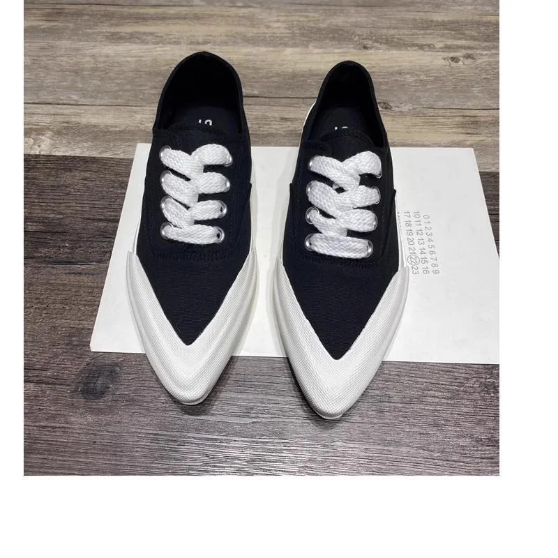 XGRAVITY Fashion Women Vulcanized Shoes Sneakers Ladies Lace-up Casual Shoes Breathable Walking Canvas Shoes Girl Flats C278