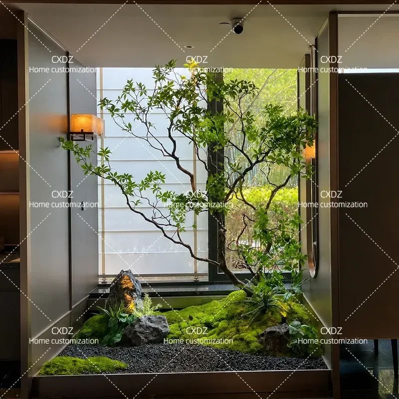 Wholesale Large Artificial Tree Bionic Decorative Plant Indoor Soft Decoration Simulation Greenery for Window Landscaping