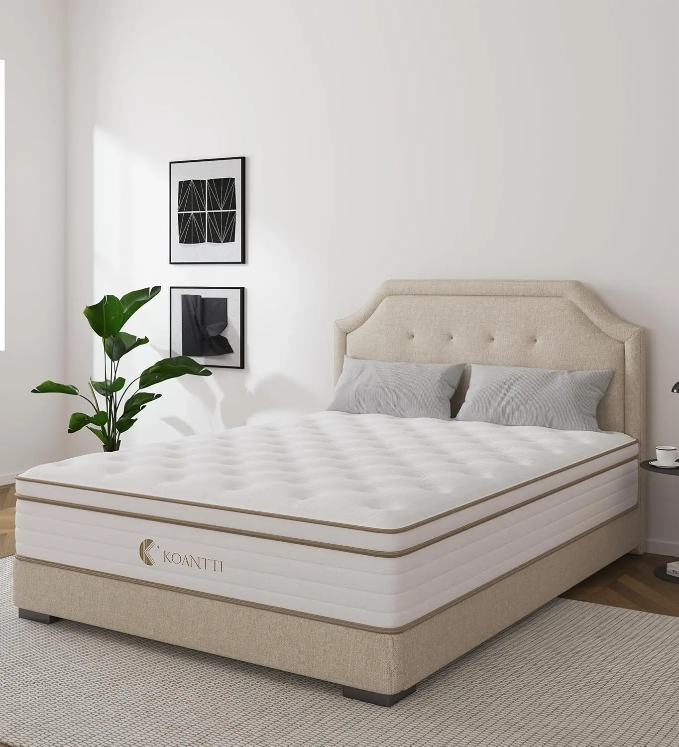 Queen Mattress,12 Inch Memory Foam Hybrid Mattresses in a Box with Individual Pocket Spring,for Pressure Relief & Motion