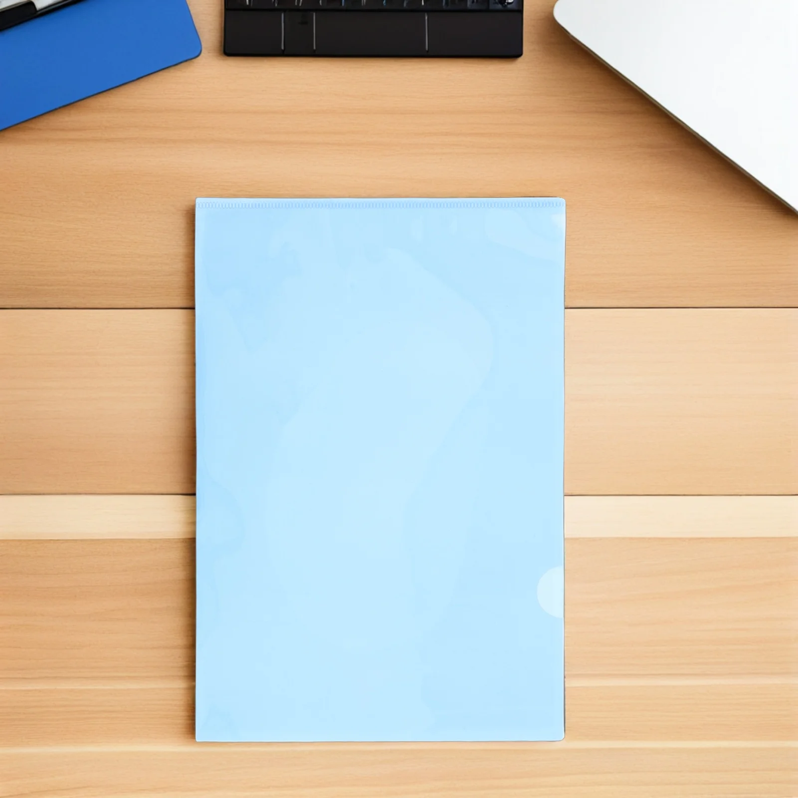 

30pcs A4 Plastic Folders L Shaped Document Organizer For School Office Blue File Jackets Project Pockets Paper Storage