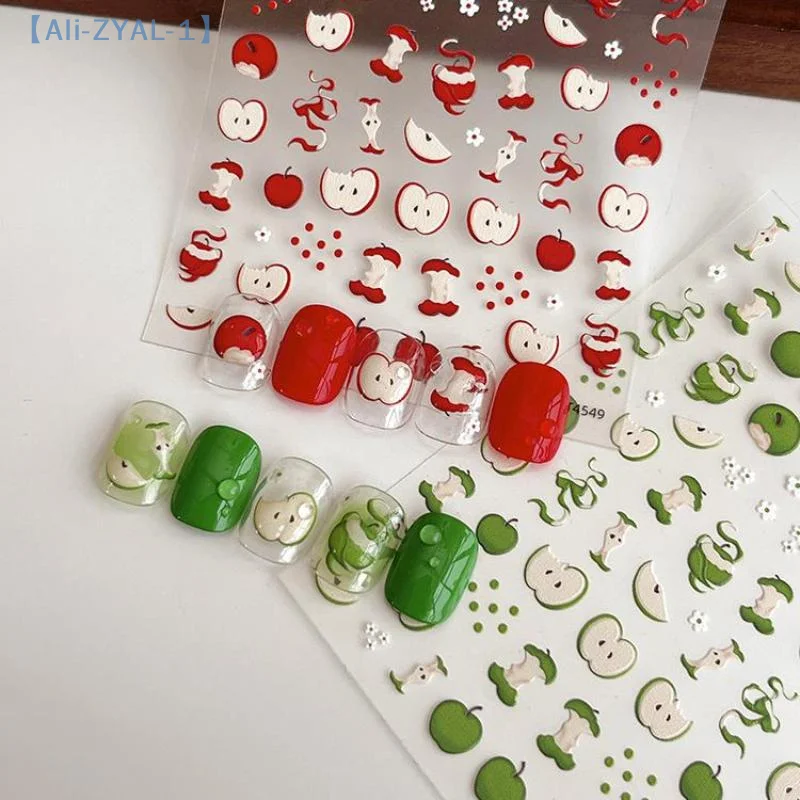 【ZYAL-1】ملصقات فنية لامعة وجذابة من الفاكهة الأساسية على شكل فيونكة وربطة عنق على شكل نجمة ذاتية اللصق ملصقات فنية للأظافر من حجر الراين الساحر #2