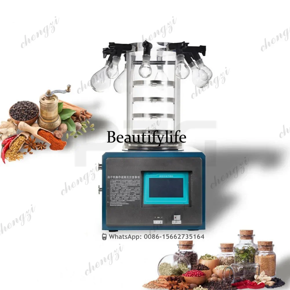 Desktop Lab Vacuum Freeze Drying Lyophilization Machine Vial Laboratory Freezer Dryer Machine For Chemical Industry