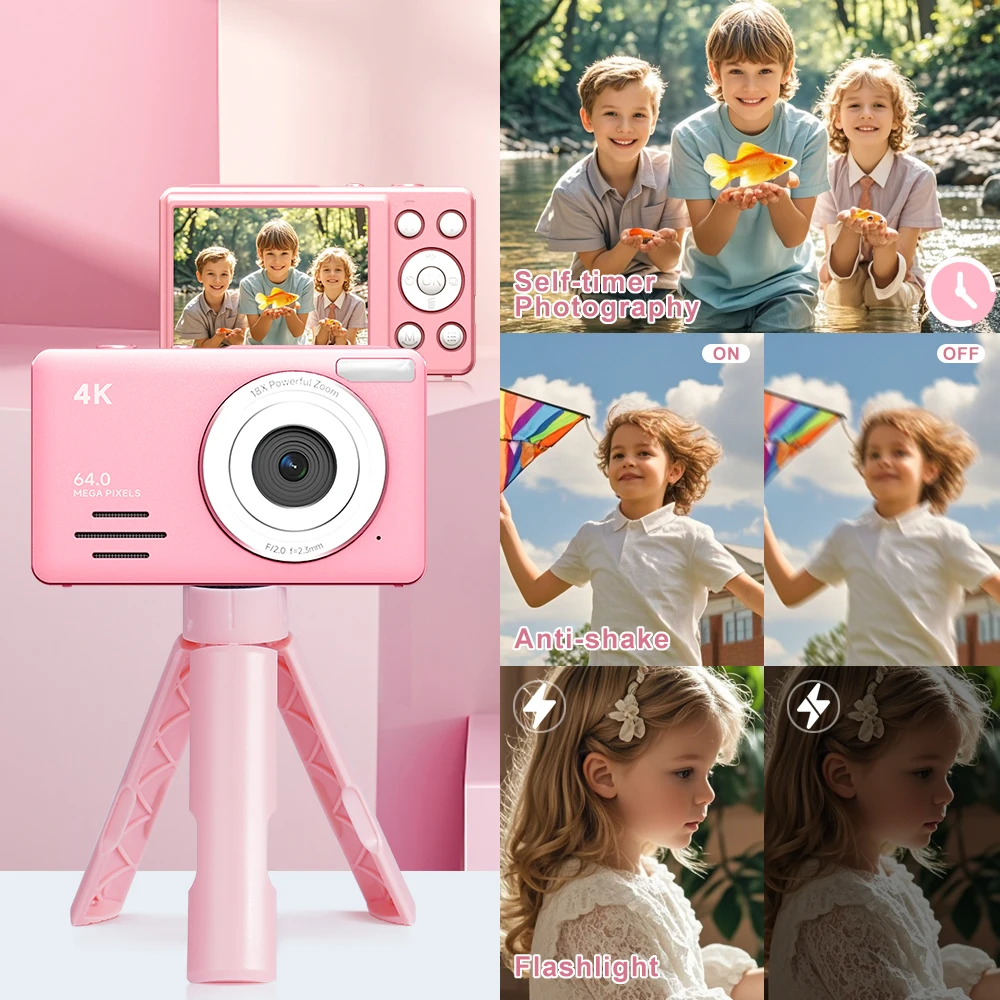 

Digital Camera S7 18x Digital Zoom 2.88-inch HD Display Camera LED Fill Light Type-C Interface 800mAh Battery Video Camera