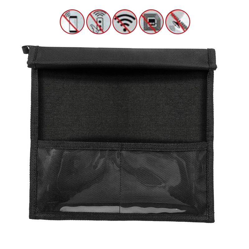 Signal Blocking Bag Tablet Mobile Phone RFID Signal Shielding Bag Faraday Cage Pouch Anti-Radiation Protection Storage Bag