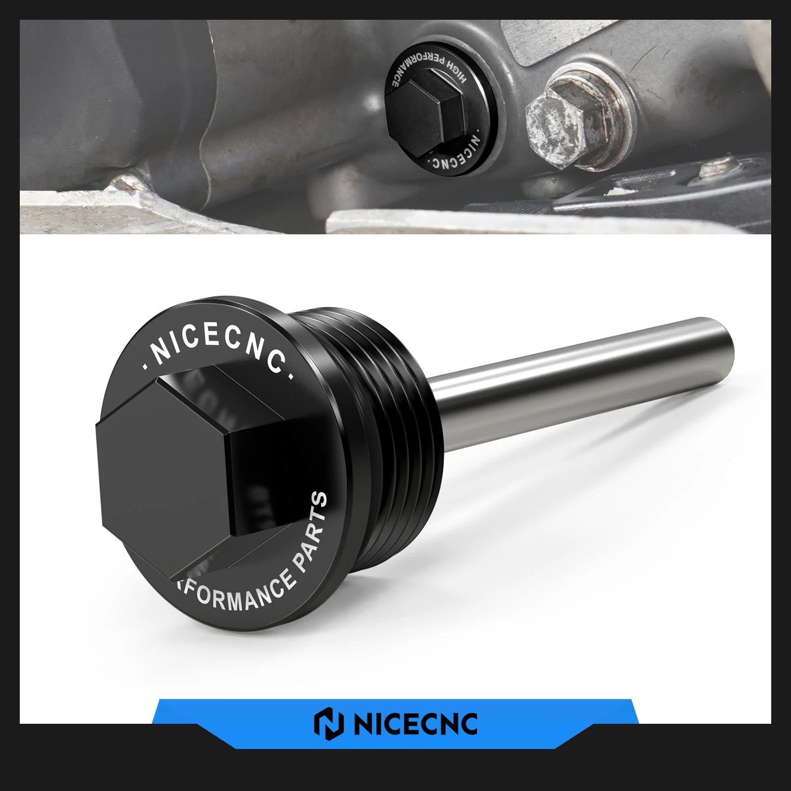 

NICECNC For 2014-2023 Husqvarna FE 501 FE 450 350 250 FX 350 FS 450 FC Motorcycle Left Oil Filter Magnetic Oil Drain Plug Bolt