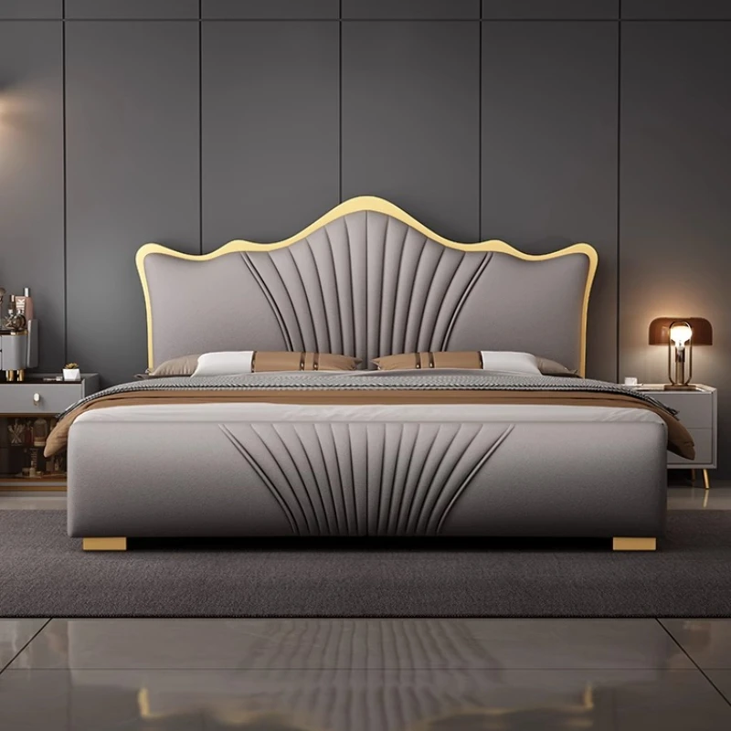 

Confortable European Bed Create High Quality High End Aesthetics Bed Organizer Light Luxury Cama De Casal Bedroom Furniture