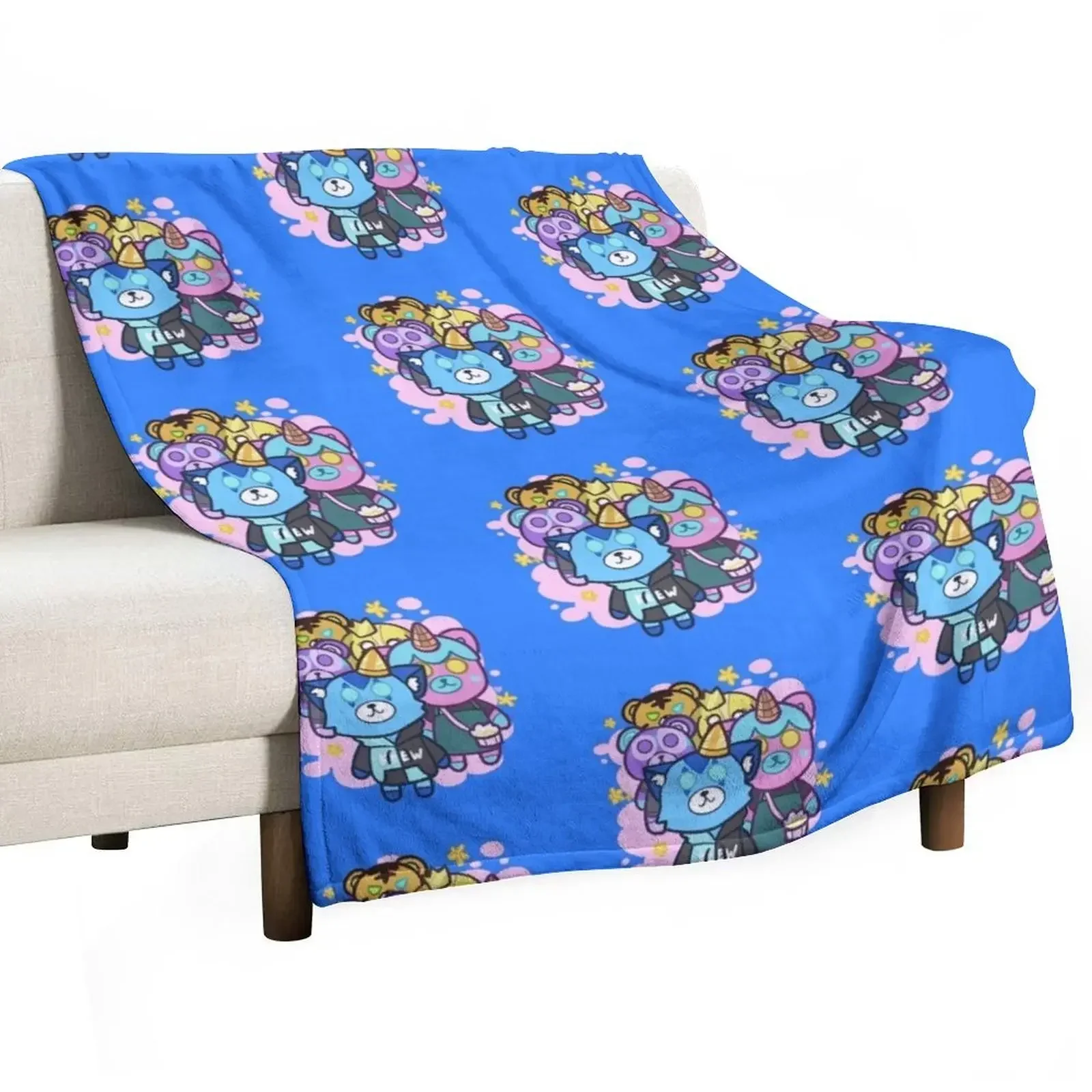 Krew Plushies Group Throw Blanket for babies Decorative Beds cosplay anime Stuffeds Blankets