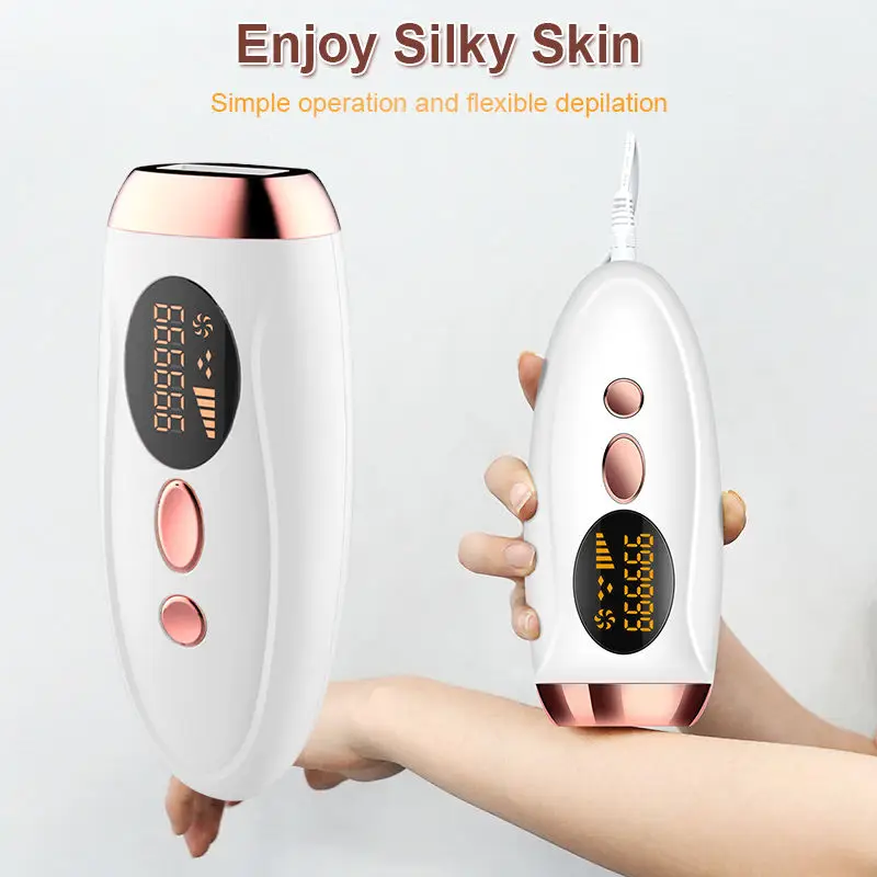 

Painless IPL Laser Epilator 999999 Flashes - Permanent Hair Removal for Face, Arms, Legs, and Bikini Line Painless and Effective