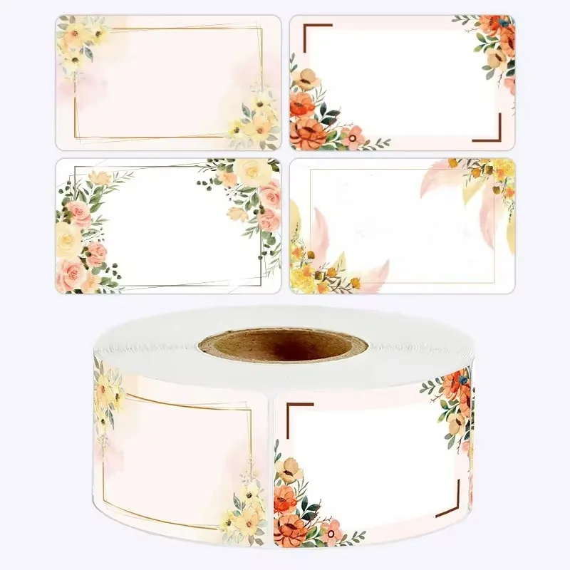 50/100/250PCS Flowers Name Lables Sunflowers Packaging Sticker Roll Date Stickers Refrigerator Freezer Food Storage Small image 3